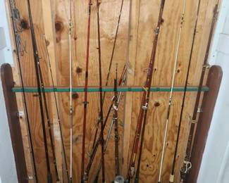 Assorted fishing rods 