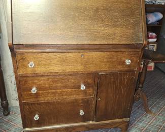 Vintage drop front desk