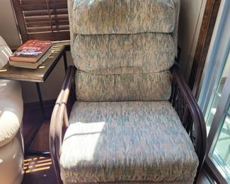 RattanFramed Multicolored Cushion Chair 