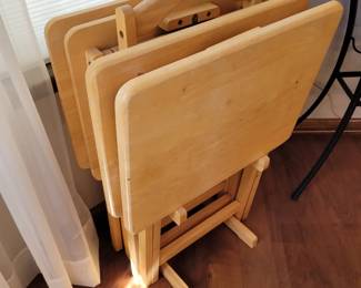 Wood Folding TV Tray Tables