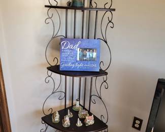 Coaster Poppy 4shelve corner bookcase with metal frame
