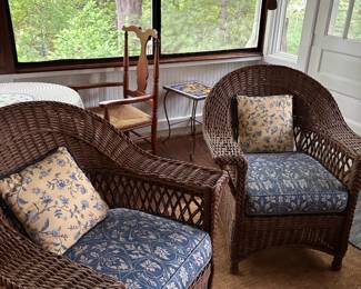 Vintage Palecek Wicker Set