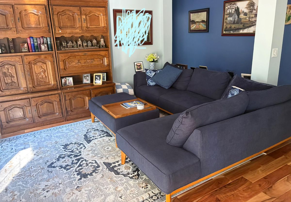 Macys Joleen sectional, large rug 