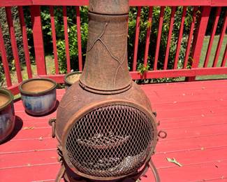 Iron chiminea 