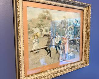 Antique framed art