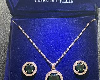 Cubic Zirconia Set - Gold Plated 
