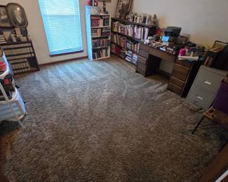 books, antiques, file cabinet, desk