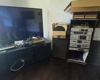 Stereo system and large TV