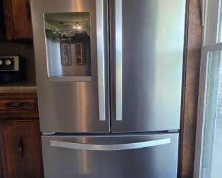 Stainless Steel double door fridge with pull drawer freezer