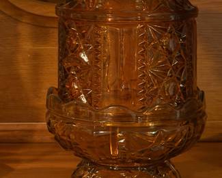 Indiana Glass Stars and Bars Fairy Lamp