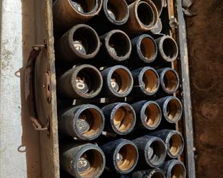 These are Antique  Edison Cylinder Records. Likely  Blue Amberols from about 1912