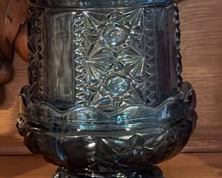 Indiana Glass Stars and Bars Fairy Lamp