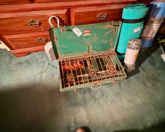 camping stove & bedroom furniture