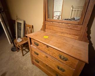 Antique Dresser with Mirror