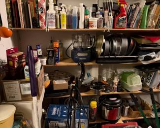 Garage shelves full of fun finds! 