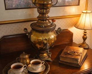 Antique Brass Samovar Tea or Coffee Urn