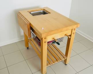 Kitchen Island with butcher block top
