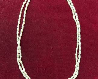 freshwater rice shaped pearl necklace
