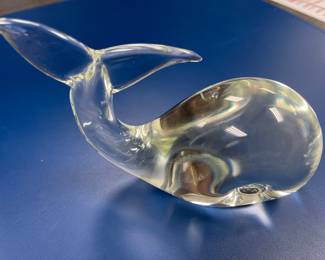 Vintage Zenetti Liciol Art glass whale