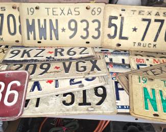License Plates - 1960's - 1980's