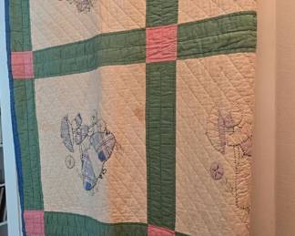 Vintage Handmade Quilt 