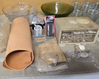 Serving Bowls- Leather - Shells - They have a large shell collection! Leather Tools