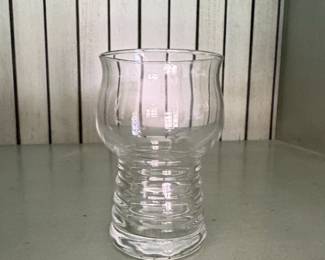 Clear Glass Tumbler with Ribbed Base