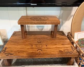 2-Tier Celestial Wood Meditation Table