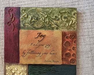 Roth  Bush Joy Find your joy Resin Wall Art Plaque