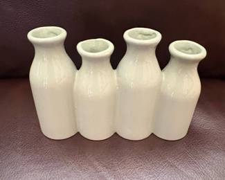 Ceramic Milk Bottle Bud Vase
