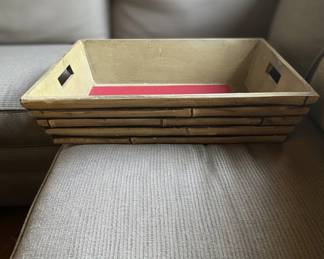 Woven Wood and Fabric Tray