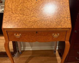 Burl Wood Secretary Desk