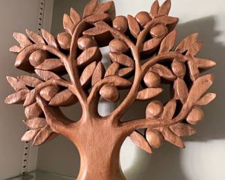 HandCarved Wooden Tree of Life Sculpture