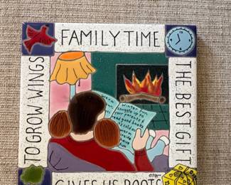 Dee Foust Family Time Gives Us Roots Ceramic Art Tile