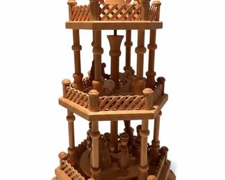 Vintage German Erzgebirge Nativity Scene Christmas Pyramid