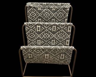 Tier Magazine Rack with Geometric Pattern
