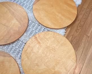 Set of Four Round Wooden Table Tops second image