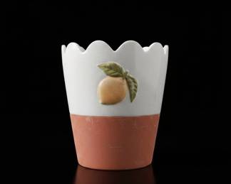 Ceramic Planter with Lemon Motif