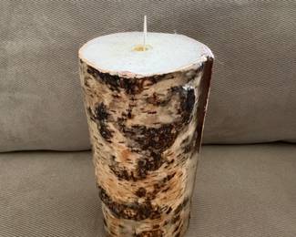 Luminara Birch Bark Flameless Candle second image