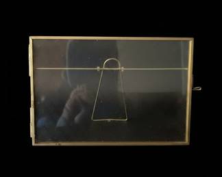Vintage Brass and Glass Floating Picture Frame
