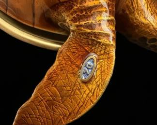 Enamel Hinged Trinket Box Turtle third image
