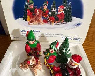 Department Original Snow Village Santas Little Helpers Set