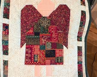 Handmade Angel Quilt with Brooch Accent