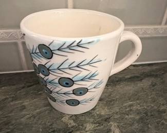 Guatemalan Pottery Mug with Peacock Motif second image