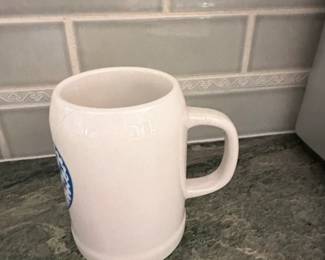 OBACHT Heimat Blue Gingham Heart Ceramic Mug second image