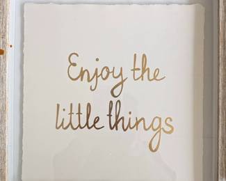 Enjoy the Little Things Framed Wall Art