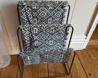 Vintage Retro Industrial Copper Pipe Magazine Rack Fabric