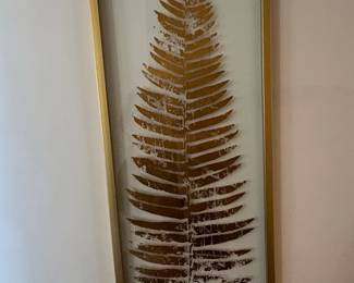 Framed Gold Fern Wall Art