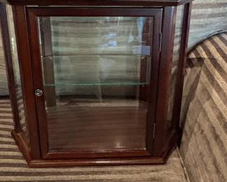 Bombay Company Mahogany Hexagonal Curio Cabinet second image