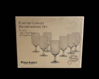 World Market Footed Goblet Entertaining Set